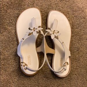 MICHAEL by Michael Kors White Thong Sandals